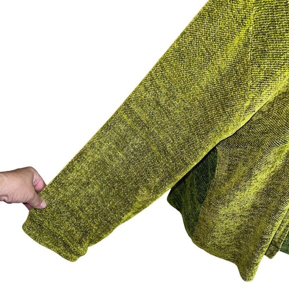 Anne And Bill Howson Vintage Womens Sweater Size Large Green Hand Knit Chenille - Picture 8 of 9